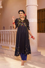 Load image into Gallery viewer, ETHNIC HIGH RANGE KURTI-BLACK
