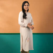 Load image into Gallery viewer, ETHNIC HIGH RANGE KURTI-BEIGE
