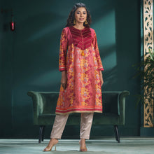 Load image into Gallery viewer, ETHNIC HIGH RANGE KURTI-ORANGE
