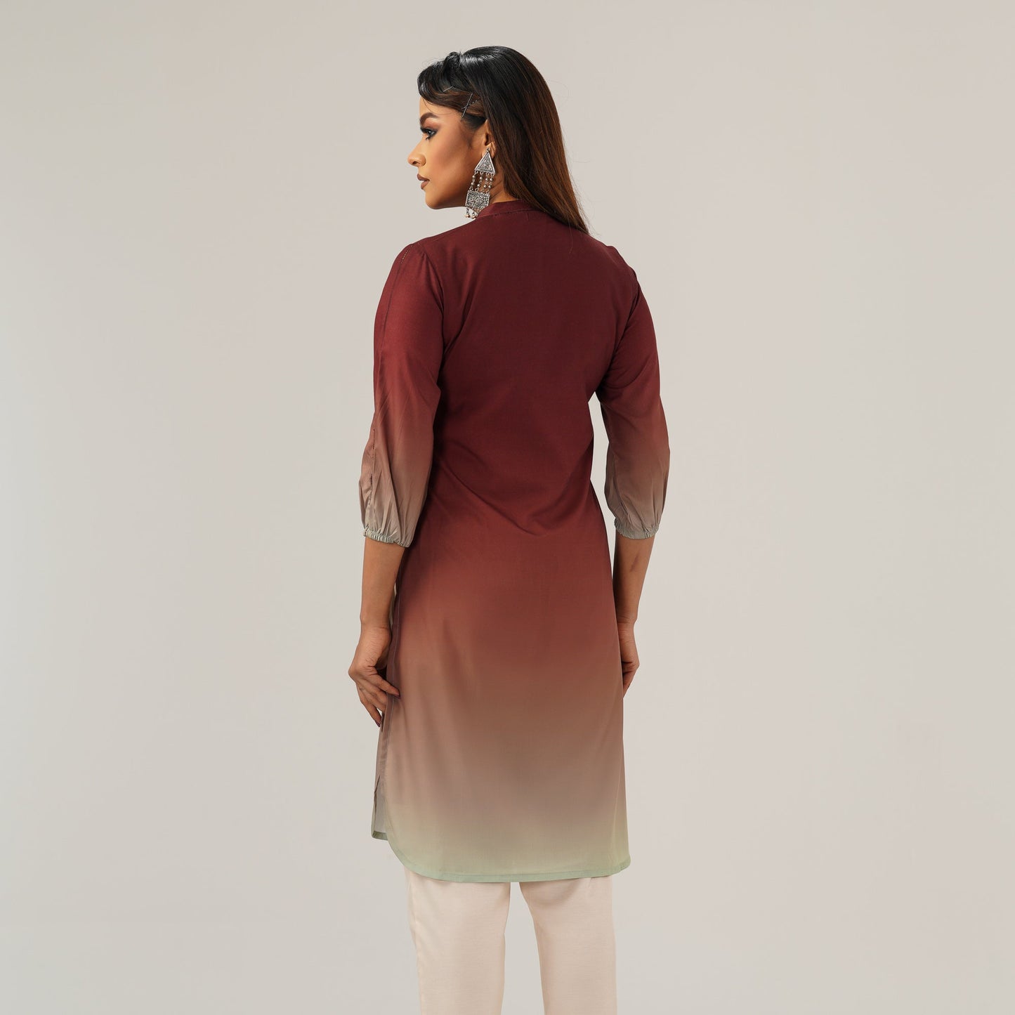 Women Brown Ethnic Kurti