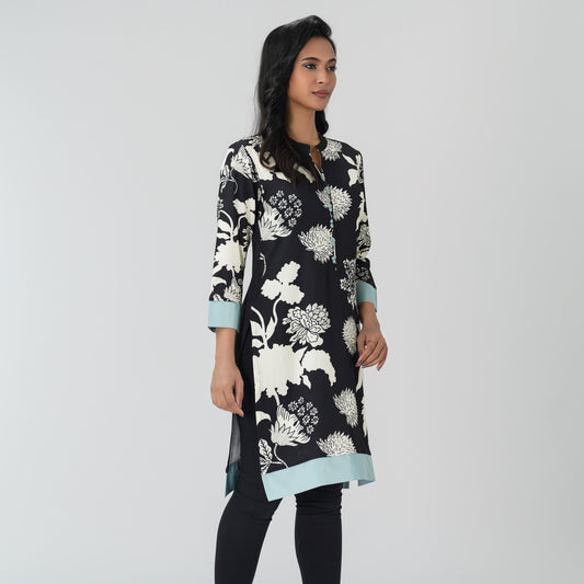 Womens Black Ethnic Kurti