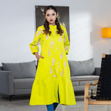 Load image into Gallery viewer, Women’s Neon Green Fusion Kurti
