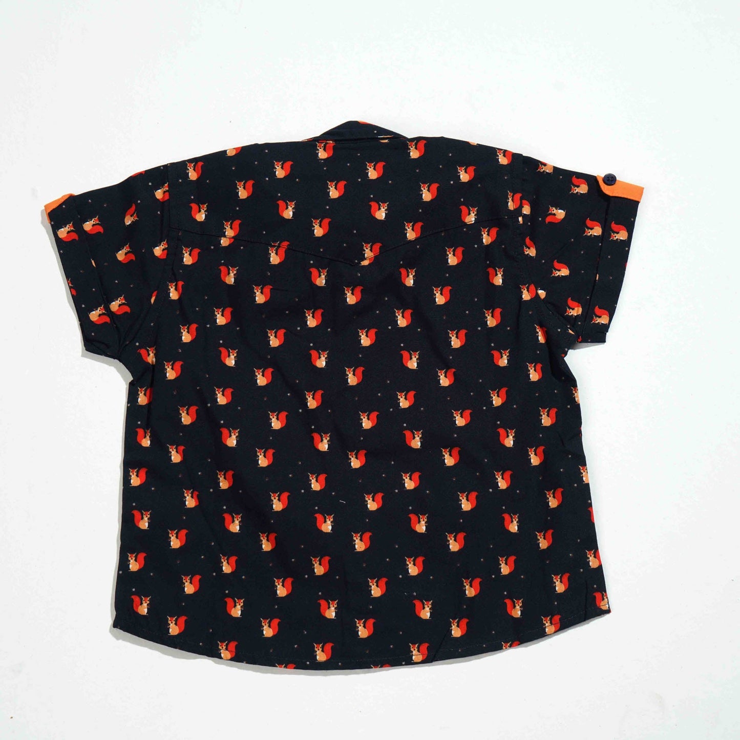 NEW BORN BOYS SHIRT- NAVY PRINT