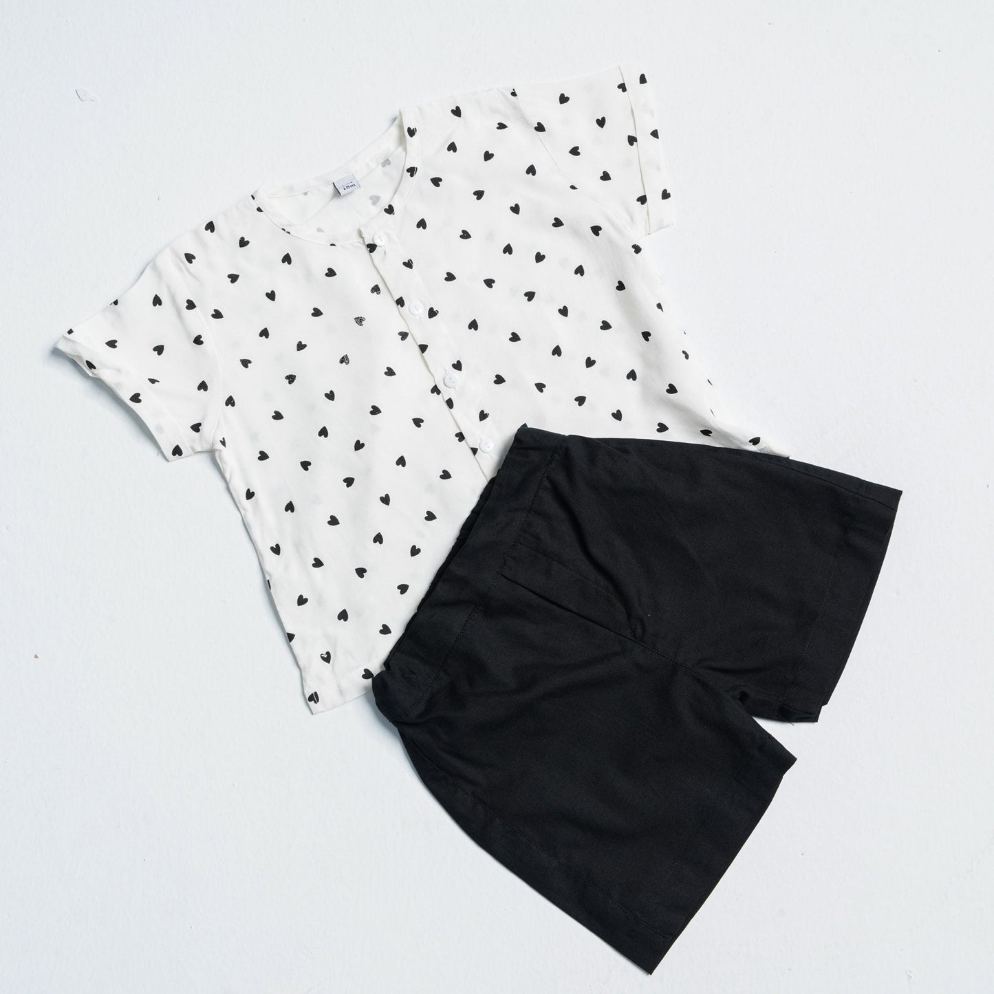 Newborn Boy's White Print Set