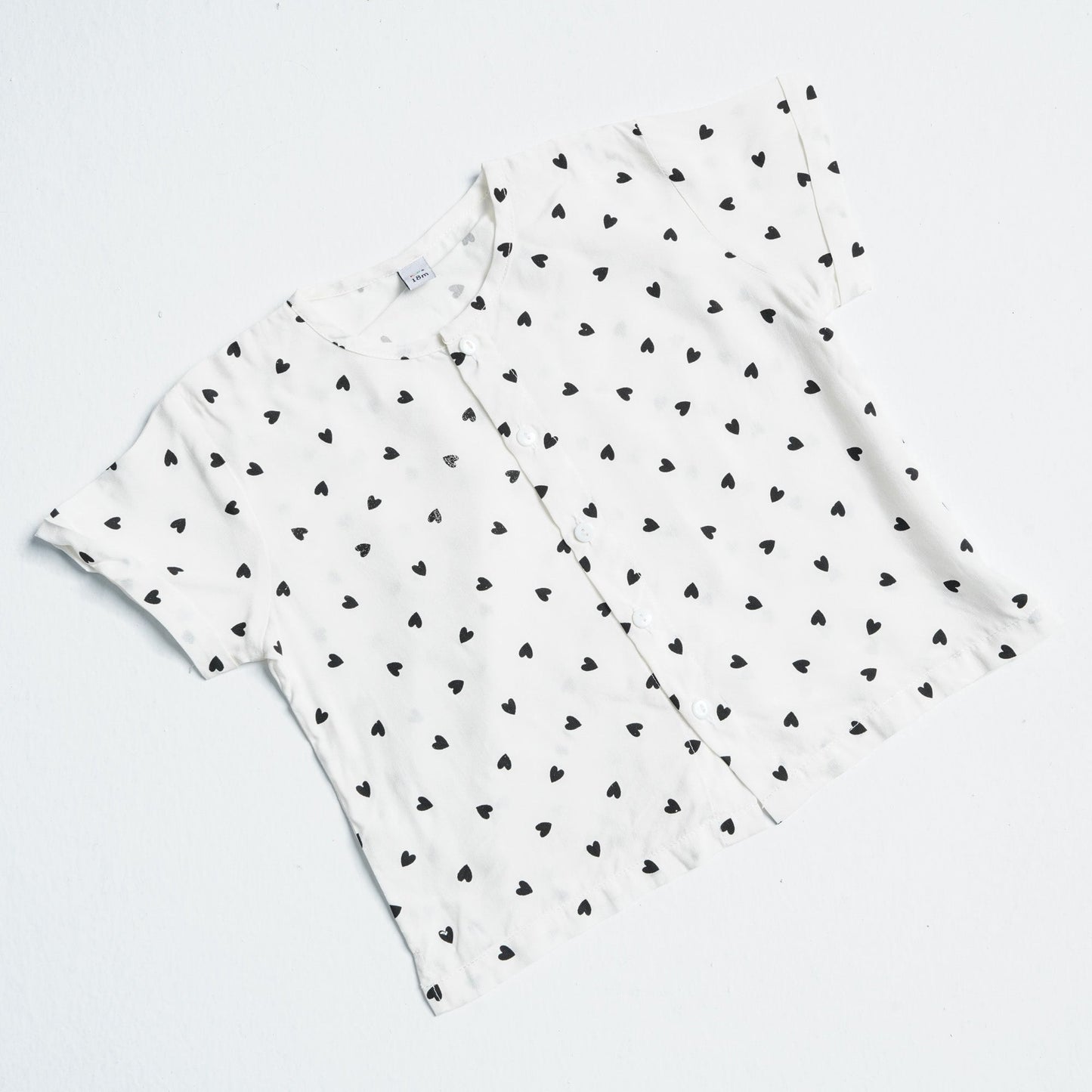 Newborn Boy's White Print Set