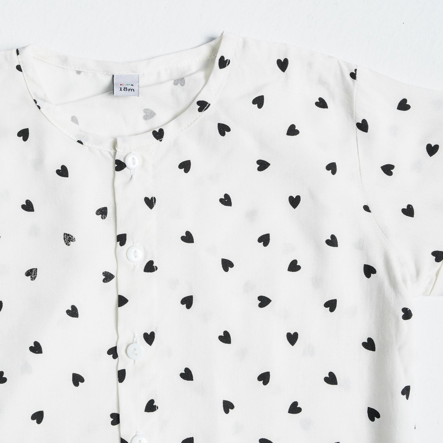 Newborn Boy's White Print Set