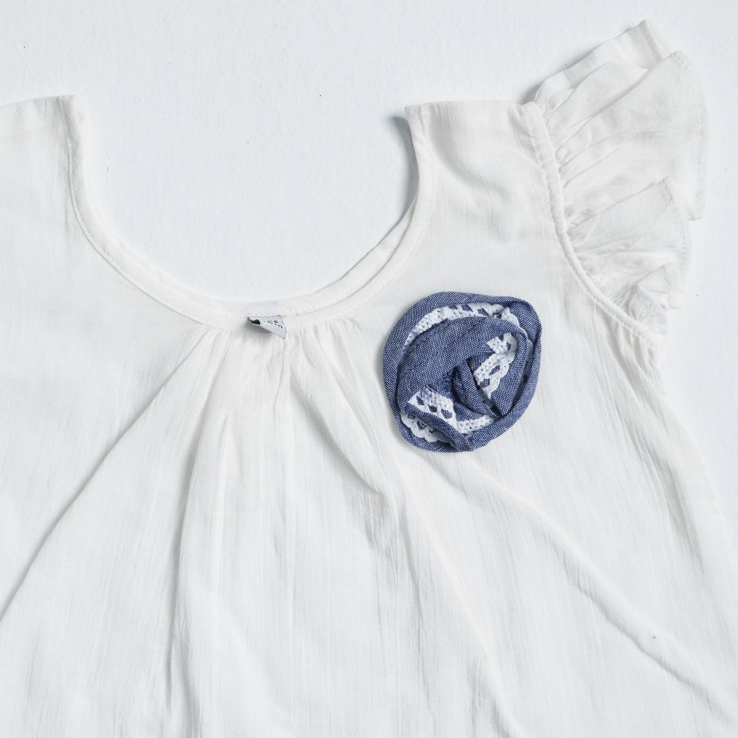 Newborn Girl's White Frock Set