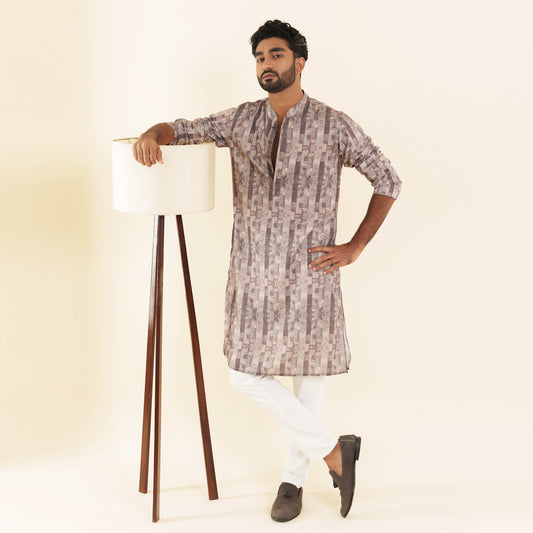 Mens Basic Panjabi- Grey