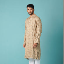 Load image into Gallery viewer, Men&#39;s Beige Printed Panjabi
