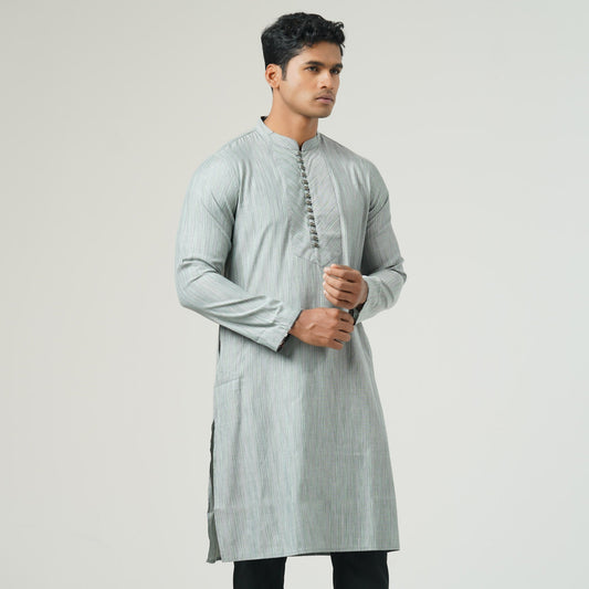 Mens Basic Saga Green Panjabi