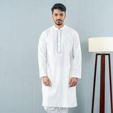 Load image into Gallery viewer, Mens Embroidery Panjabi- White
