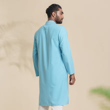 Load image into Gallery viewer, Men&#39;s Sky Blue Embroidery Panjabi
