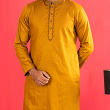 Load image into Gallery viewer, Mens Karchupi Panjabi- Yellow Ochre
