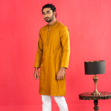 Load image into Gallery viewer, Mens Karchupi Panjabi- Yellow Ochre
