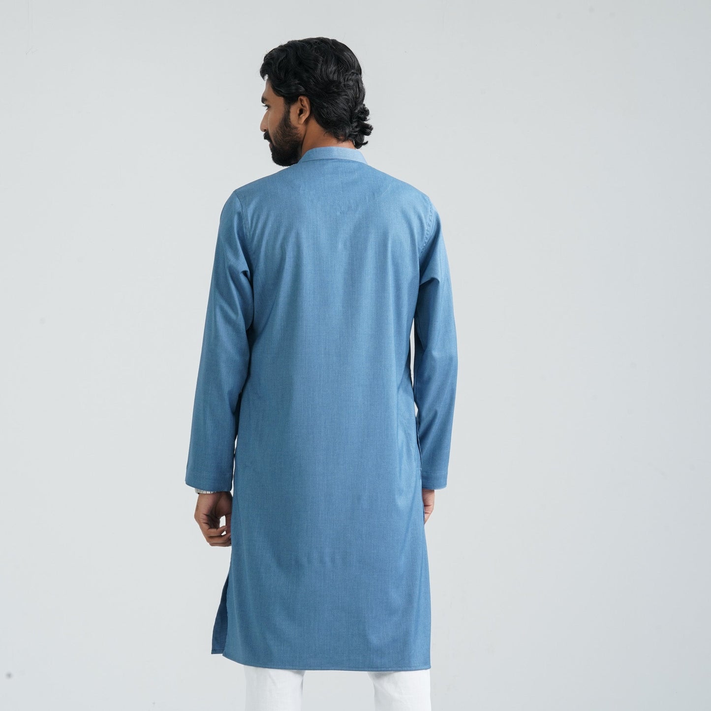 Men’s Bluish Ash Cotton Panjabi