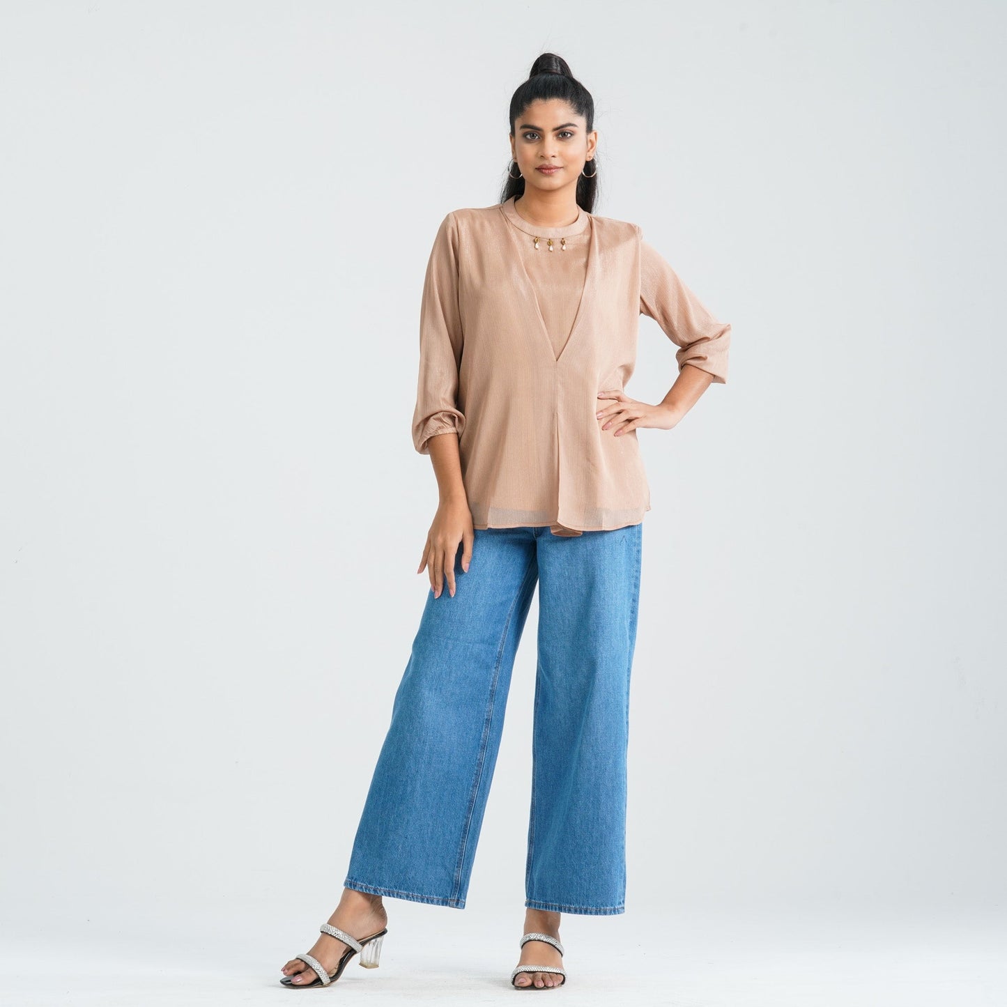 Women’s Georgette Layered Ethnic Top