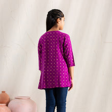 Load image into Gallery viewer, Girls Teen Purple Embroidered Tunic
