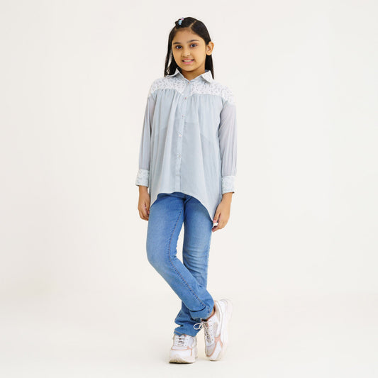 Teen Girls Silver Tunic