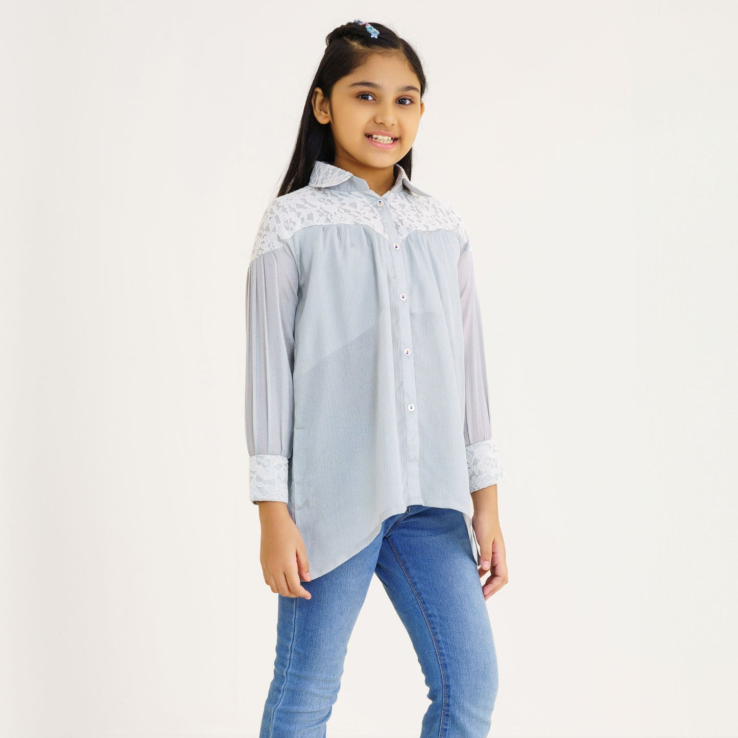 Teen Girls Silver Tunic
