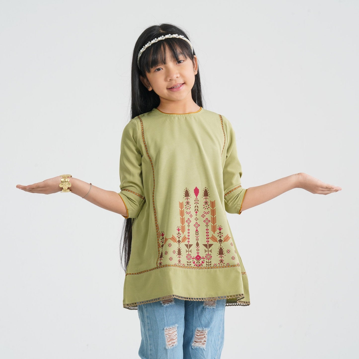 Girl's Green Tunic