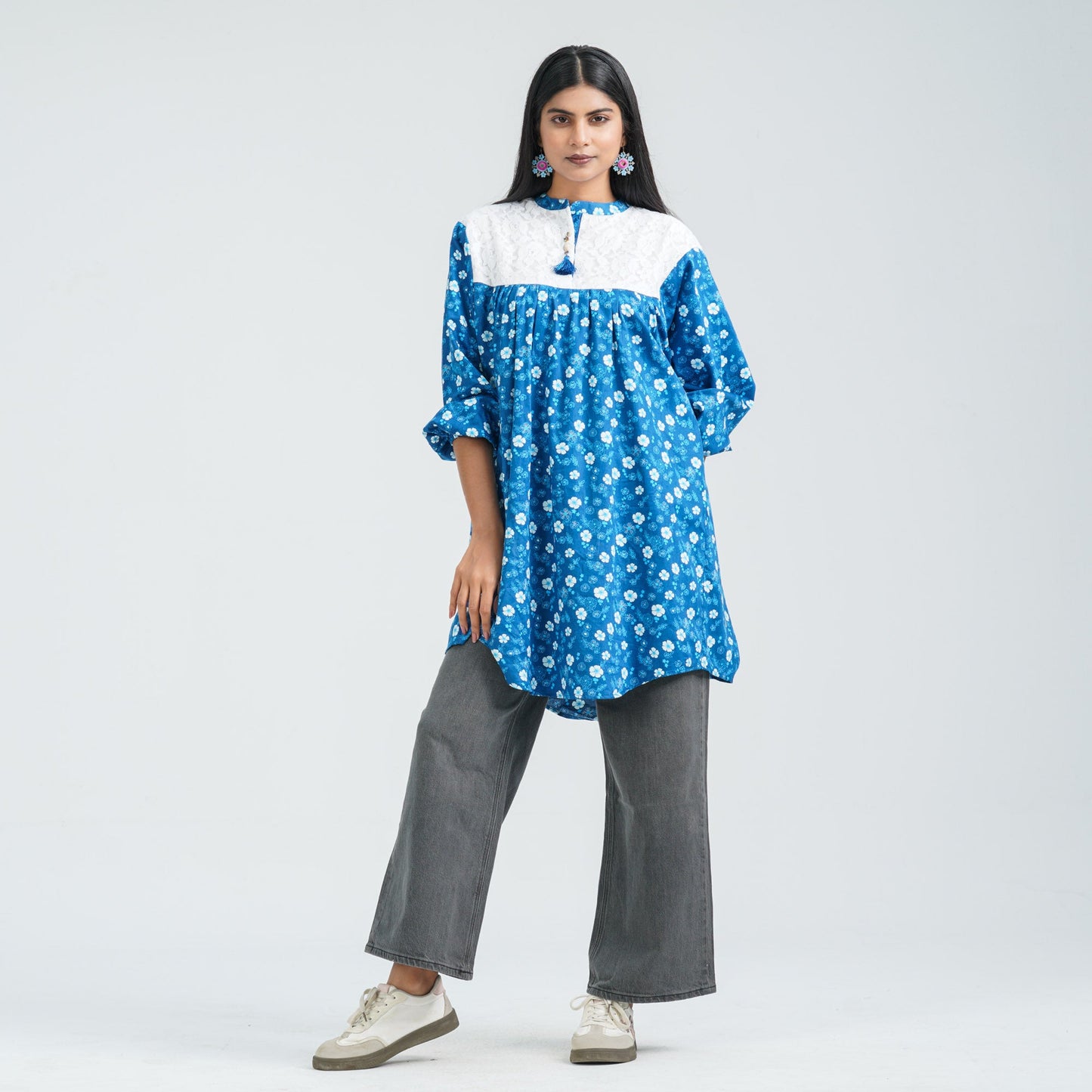 Women's Floral Cotton Tunic