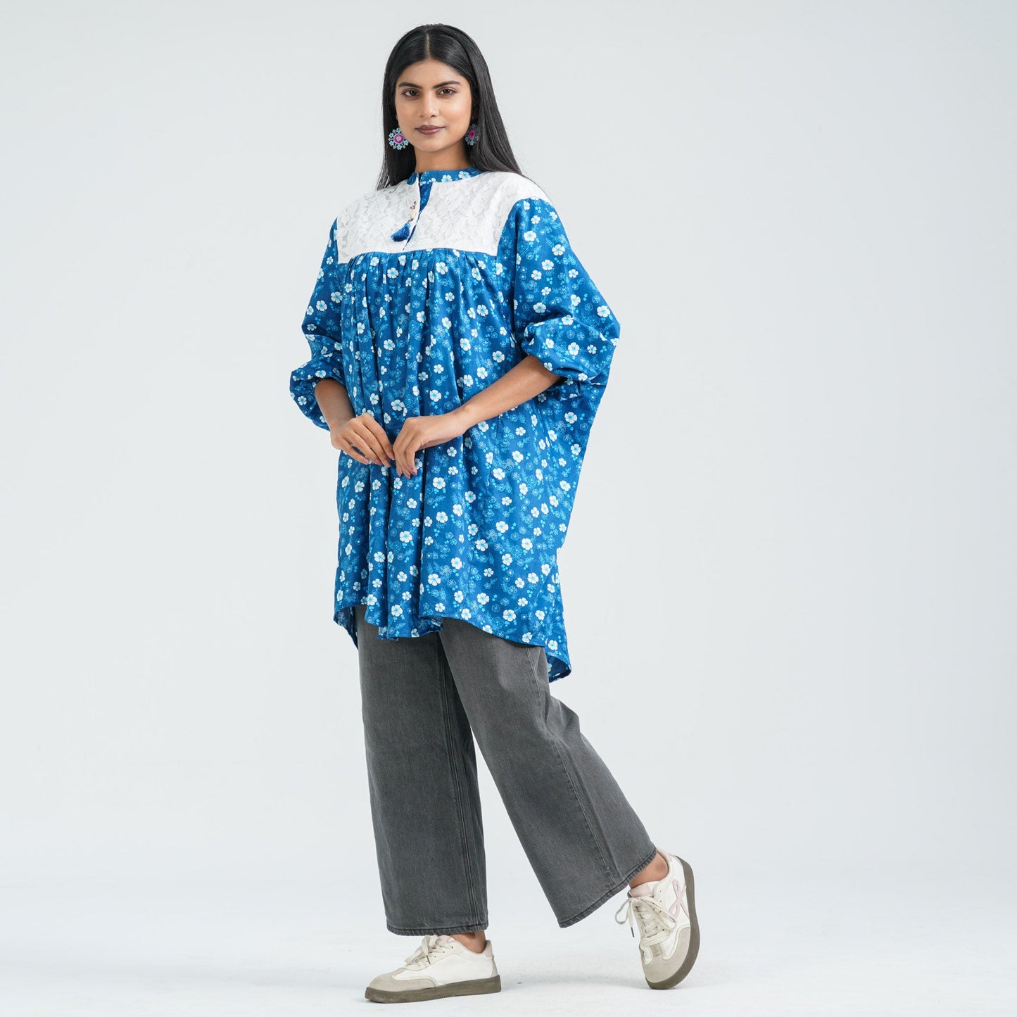 Women's Floral Cotton Tunic