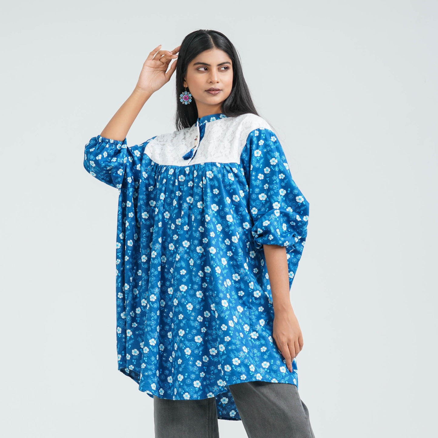 Women's Floral Cotton Tunic
