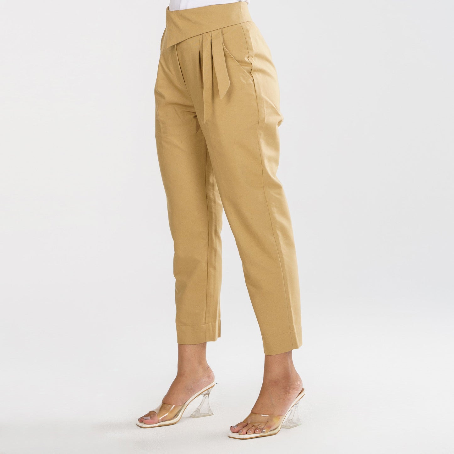 Women's Beige Workwear Bottom
