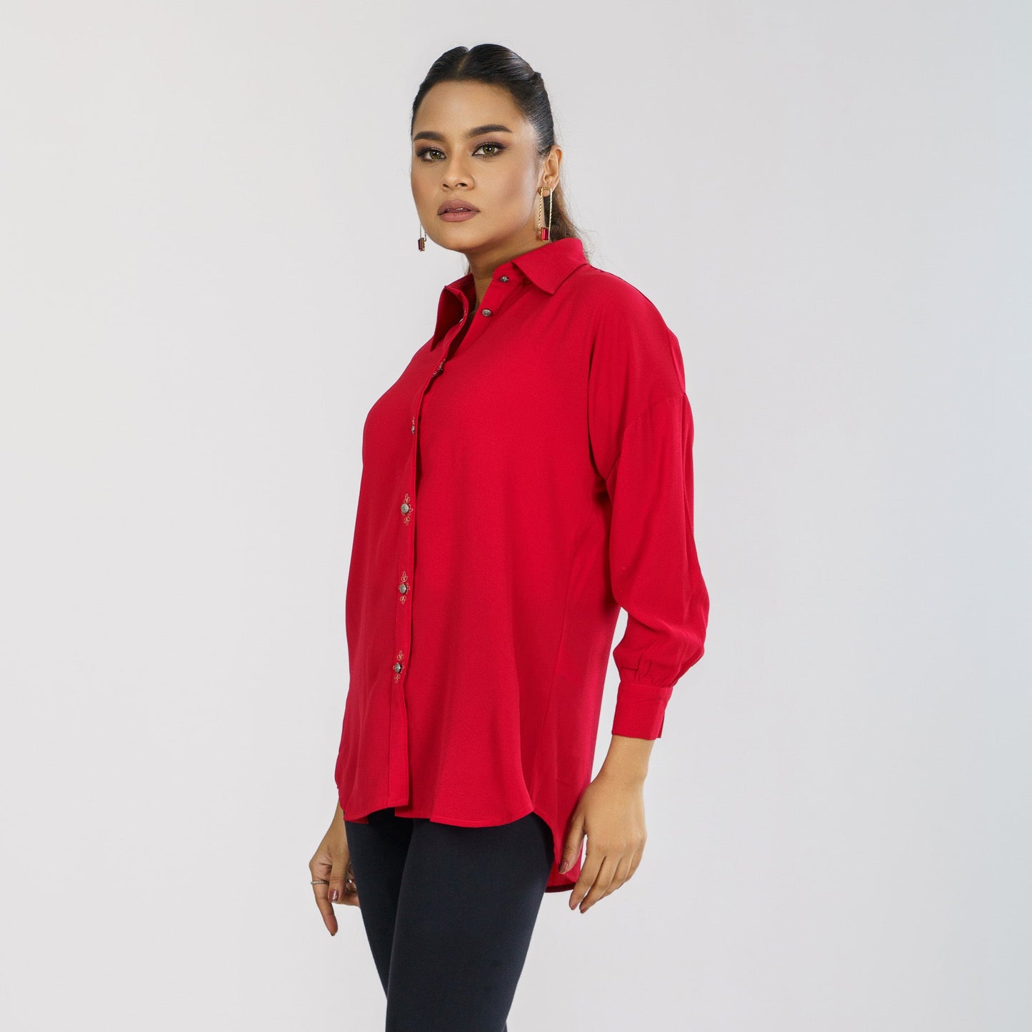 Women's Red Workwear Shirt