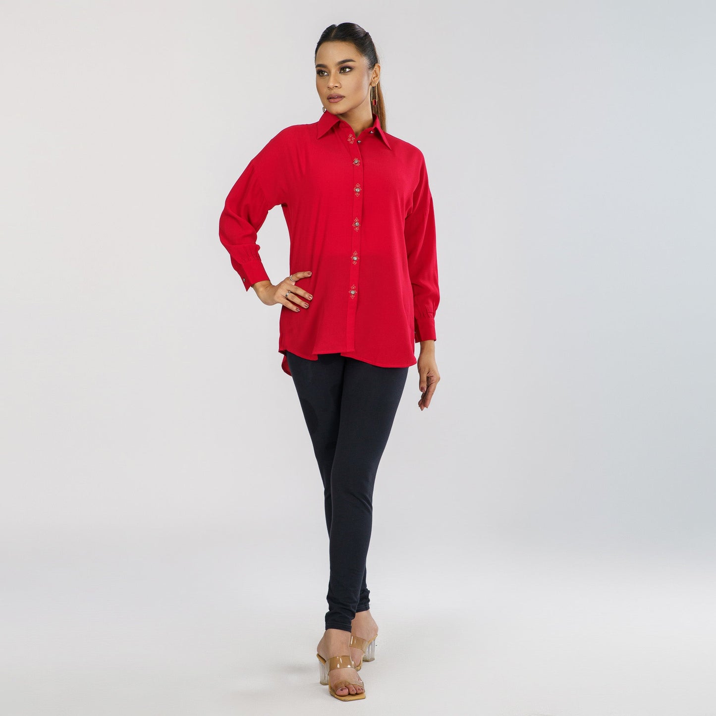 Women's Red Workwear Shirt