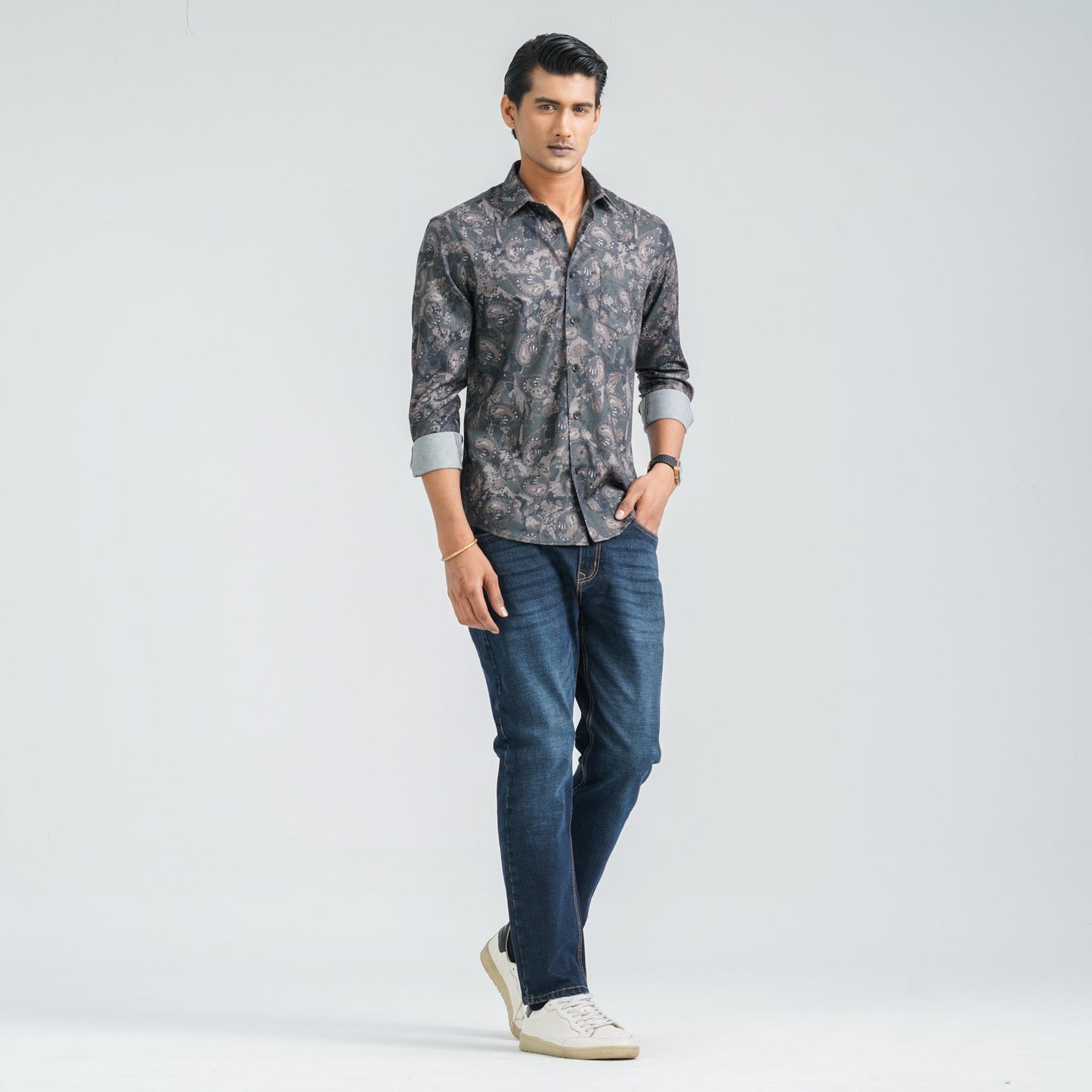 Menâ€™s Green Casual Shirt