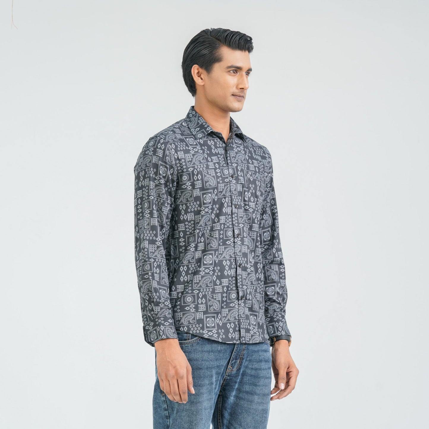 Menâ€™s Black Casual Shirt