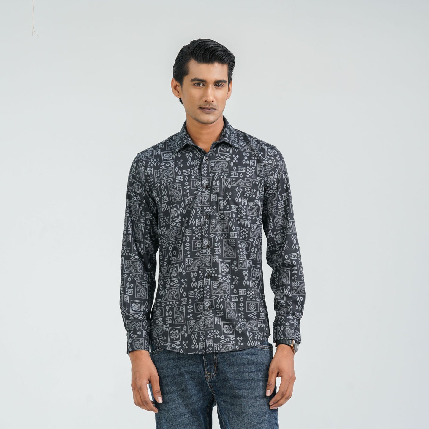Menâ€™s Black Casual Shirt