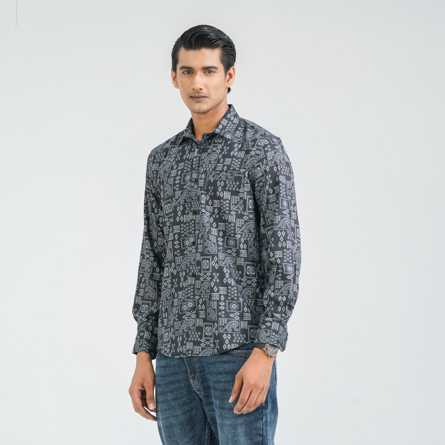 Menâ€™s Black Casual Shirt