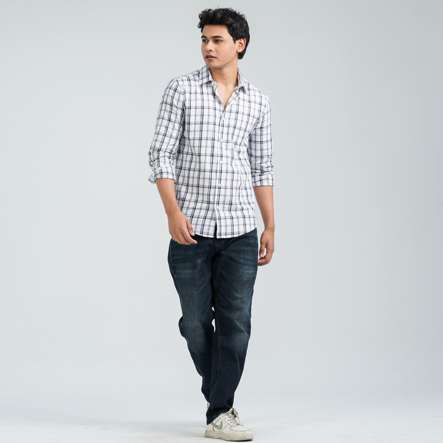 Men’s White Casual Cotton Shirt