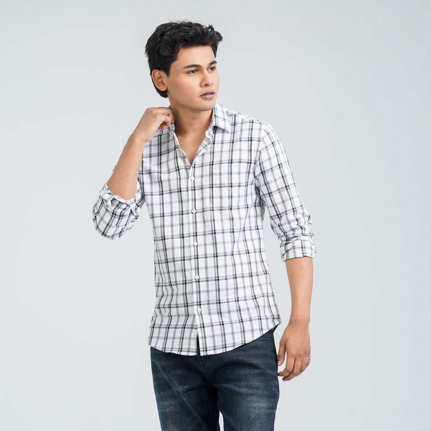 Men’s White Casual Cotton Shirt