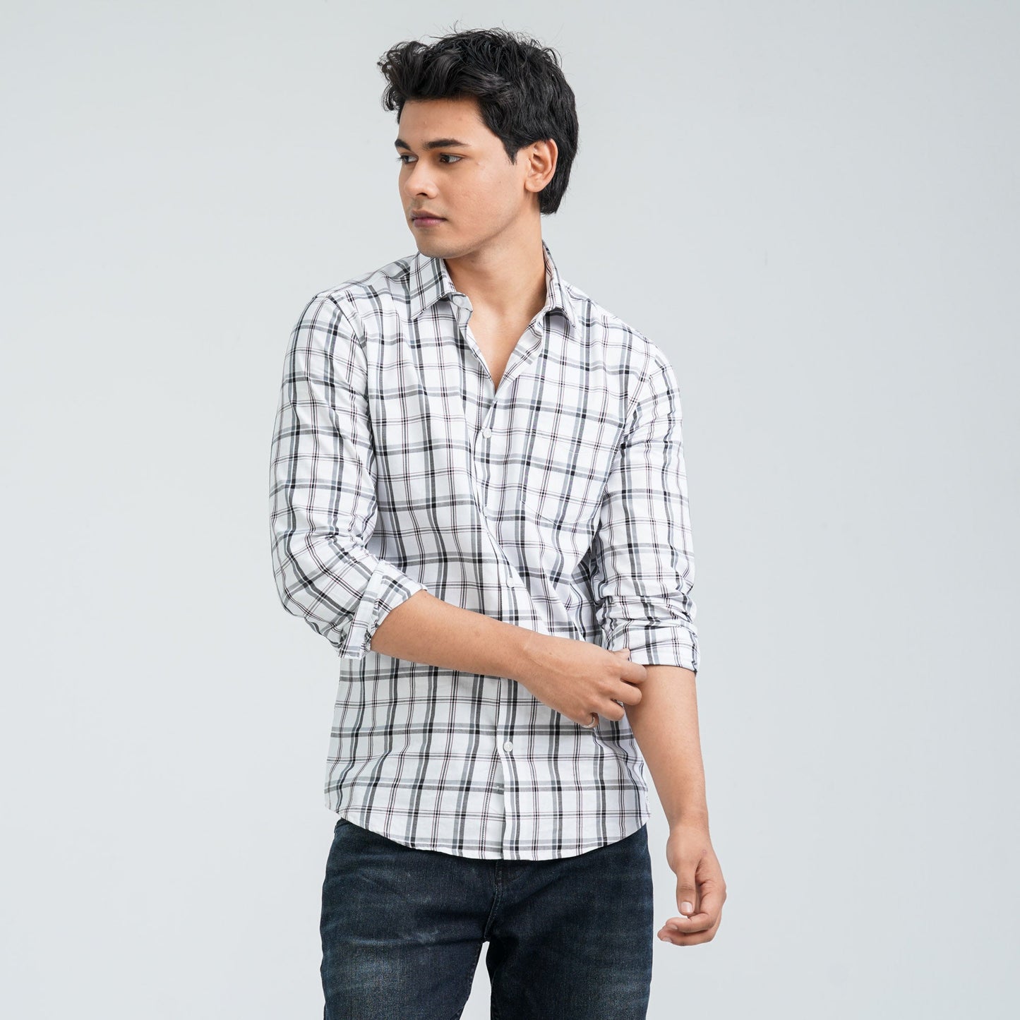 Men’s White Casual Cotton Shirt