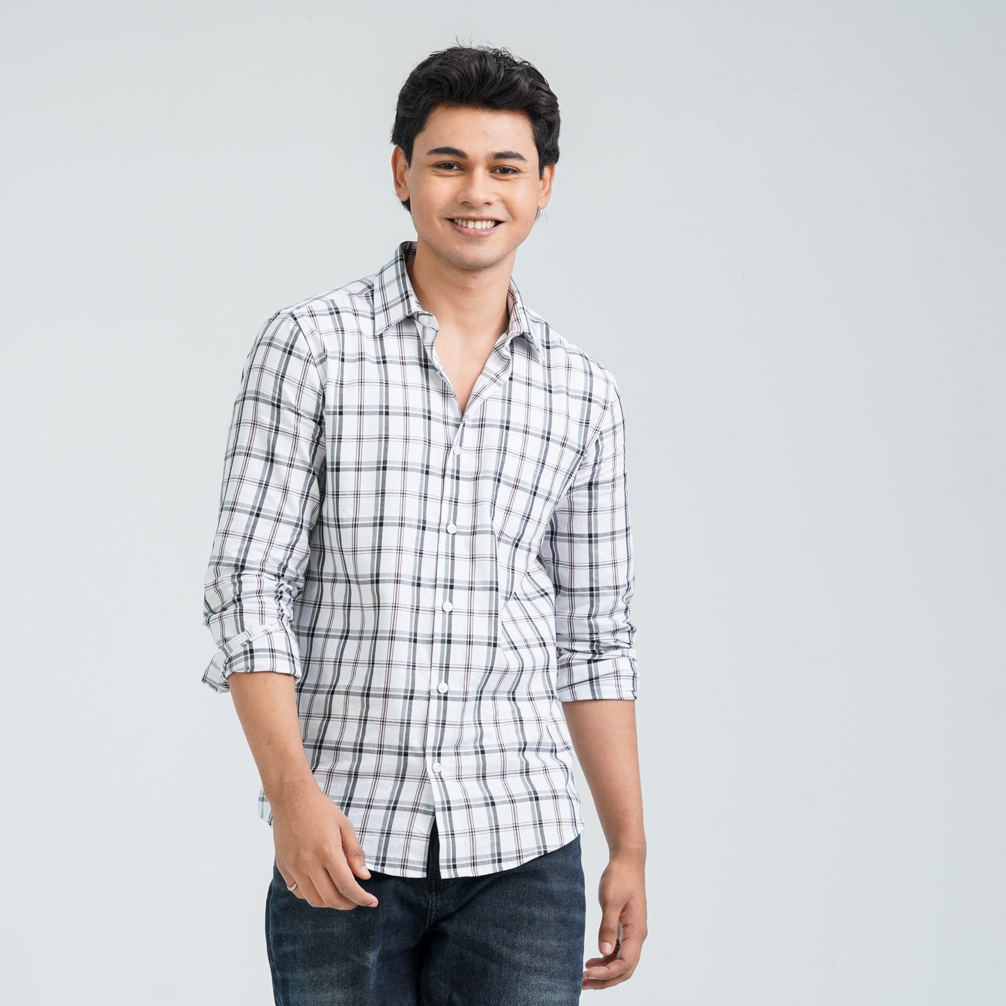 Men’s White Casual Cotton Shirt