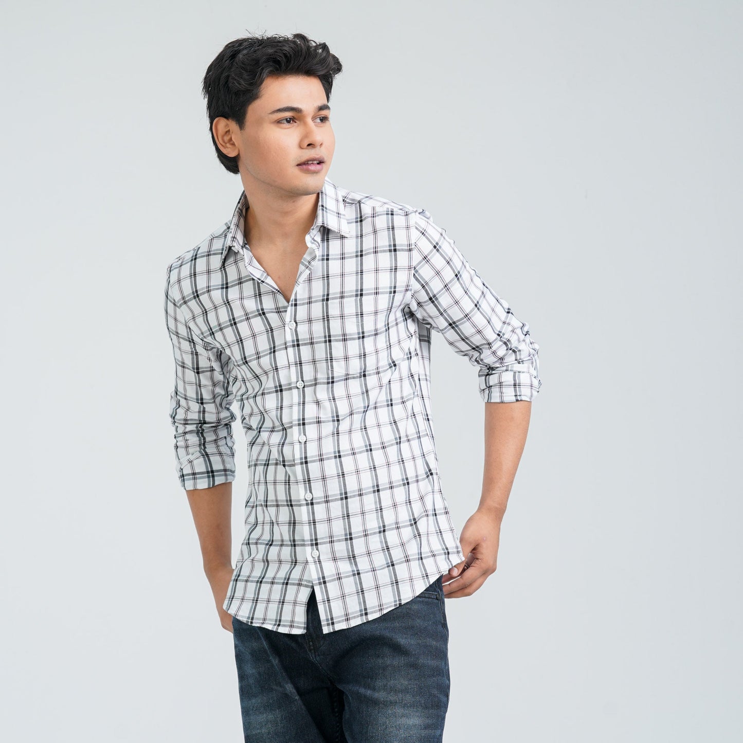 Men’s White Casual Cotton Shirt