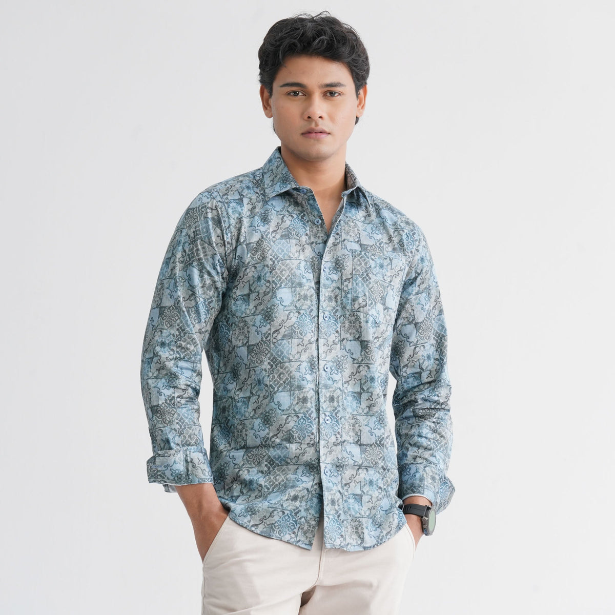 Men's Ash AOP Casual Shirt