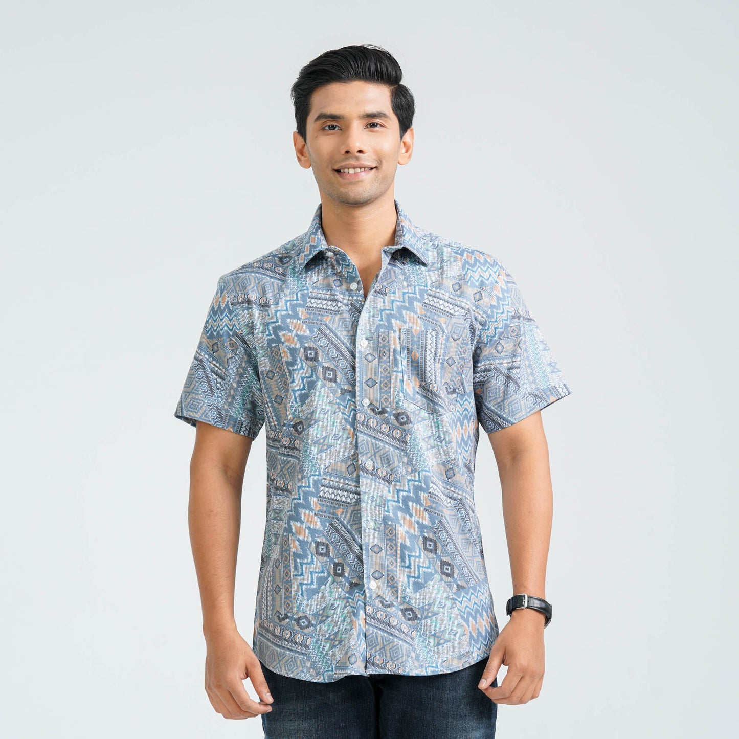 Men’s Rainbow Blended Casual Shirt