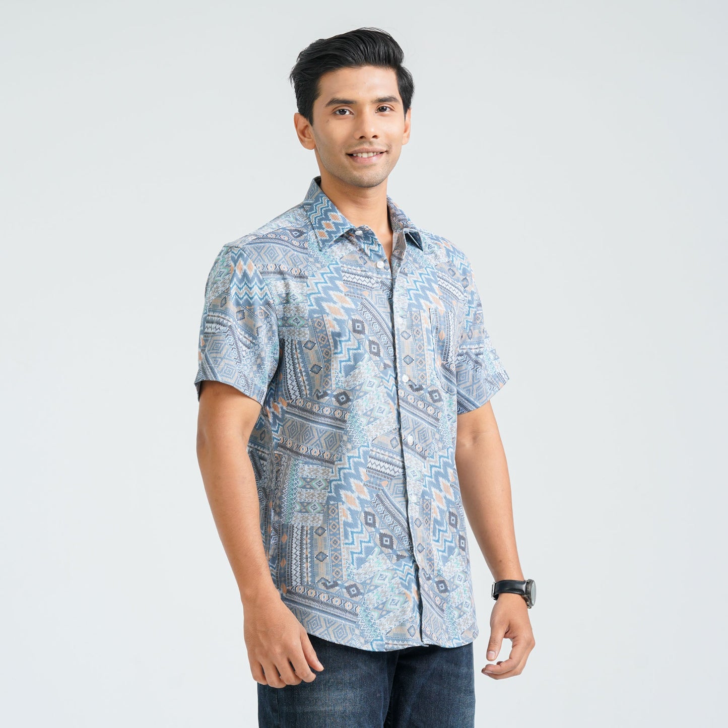 Men’s Rainbow Blended Casual Shirt