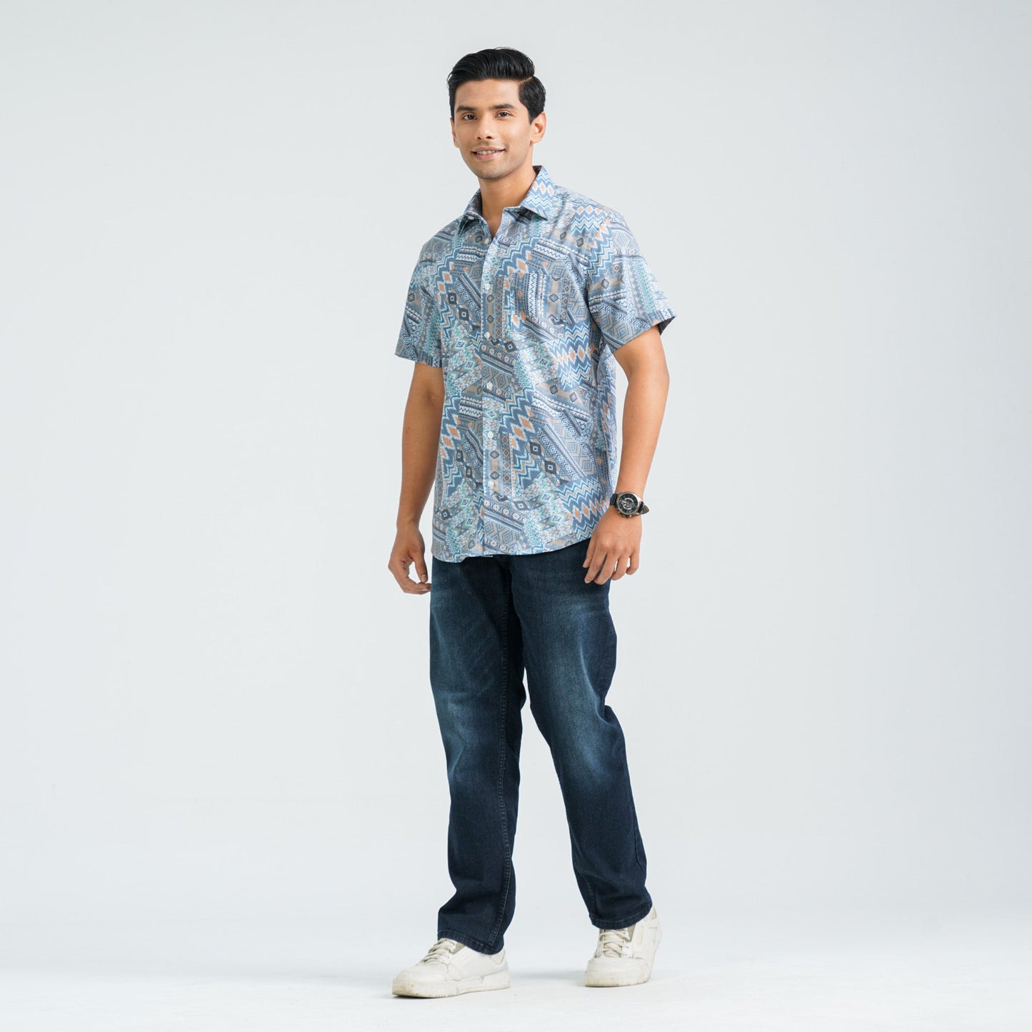 Men’s Rainbow Blended Casual Shirt