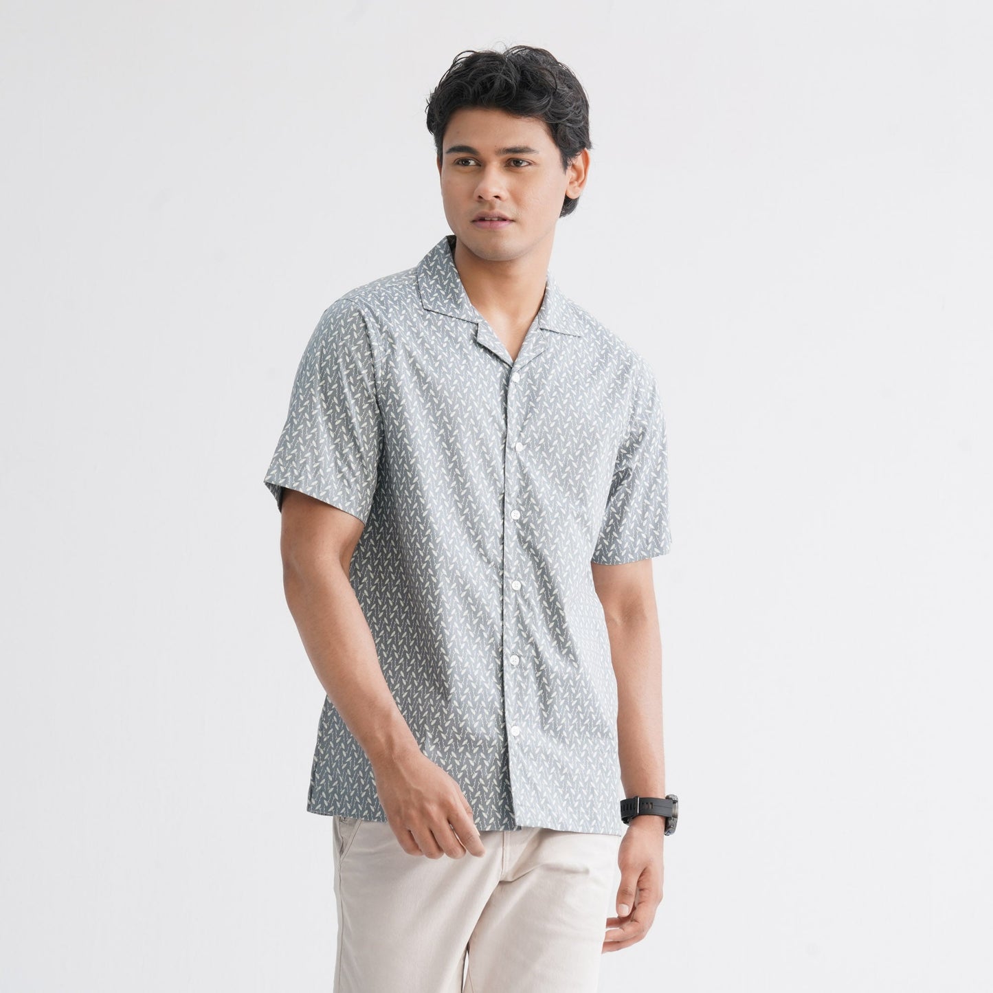 Menâ€™s Light Ash Blended Casual Shirt