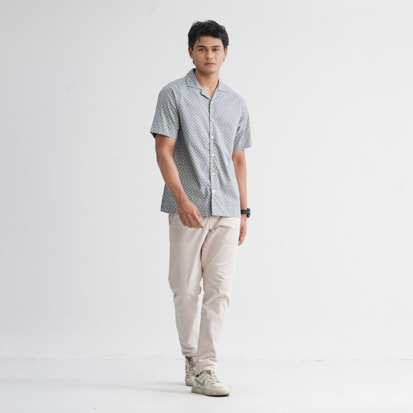 Menâ€™s Ash Blended Casual Shirt