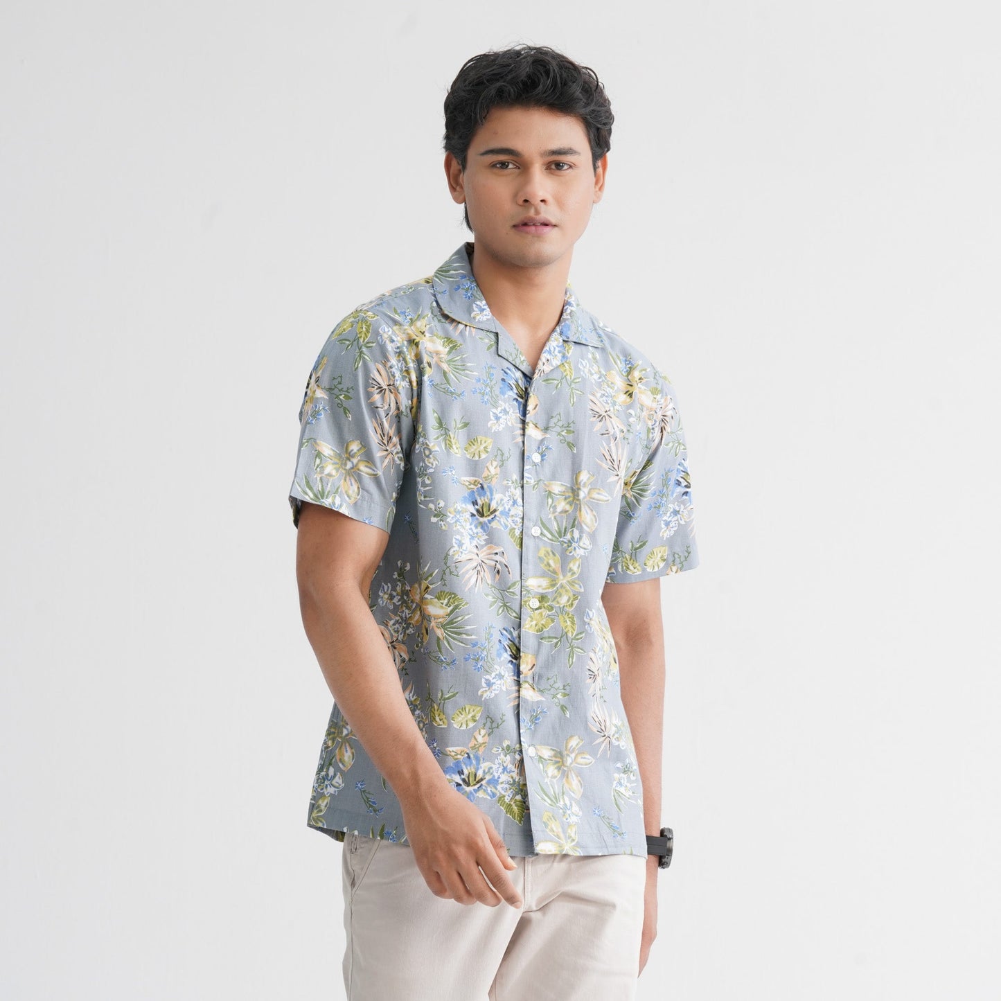 Menâ€™s Ash Blended Casual Shirt
