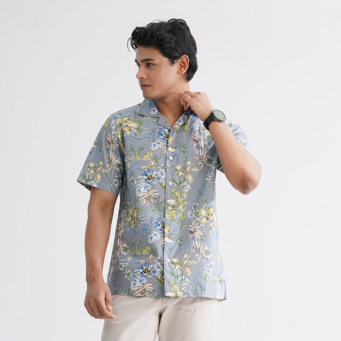 Menâ€™s Ash Blended Casual Shirt