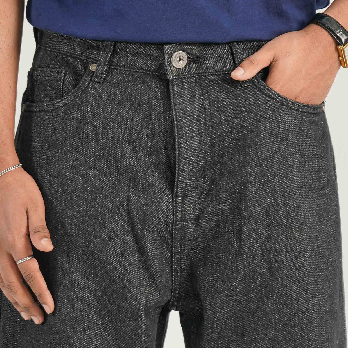 Mens Black Denim Pant