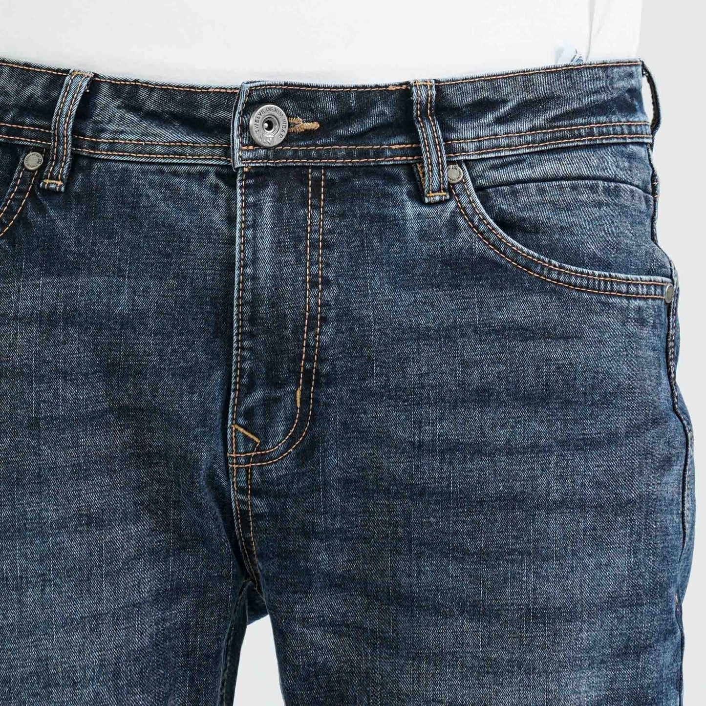 Men’s Mid Blue Cotton Denim Pant