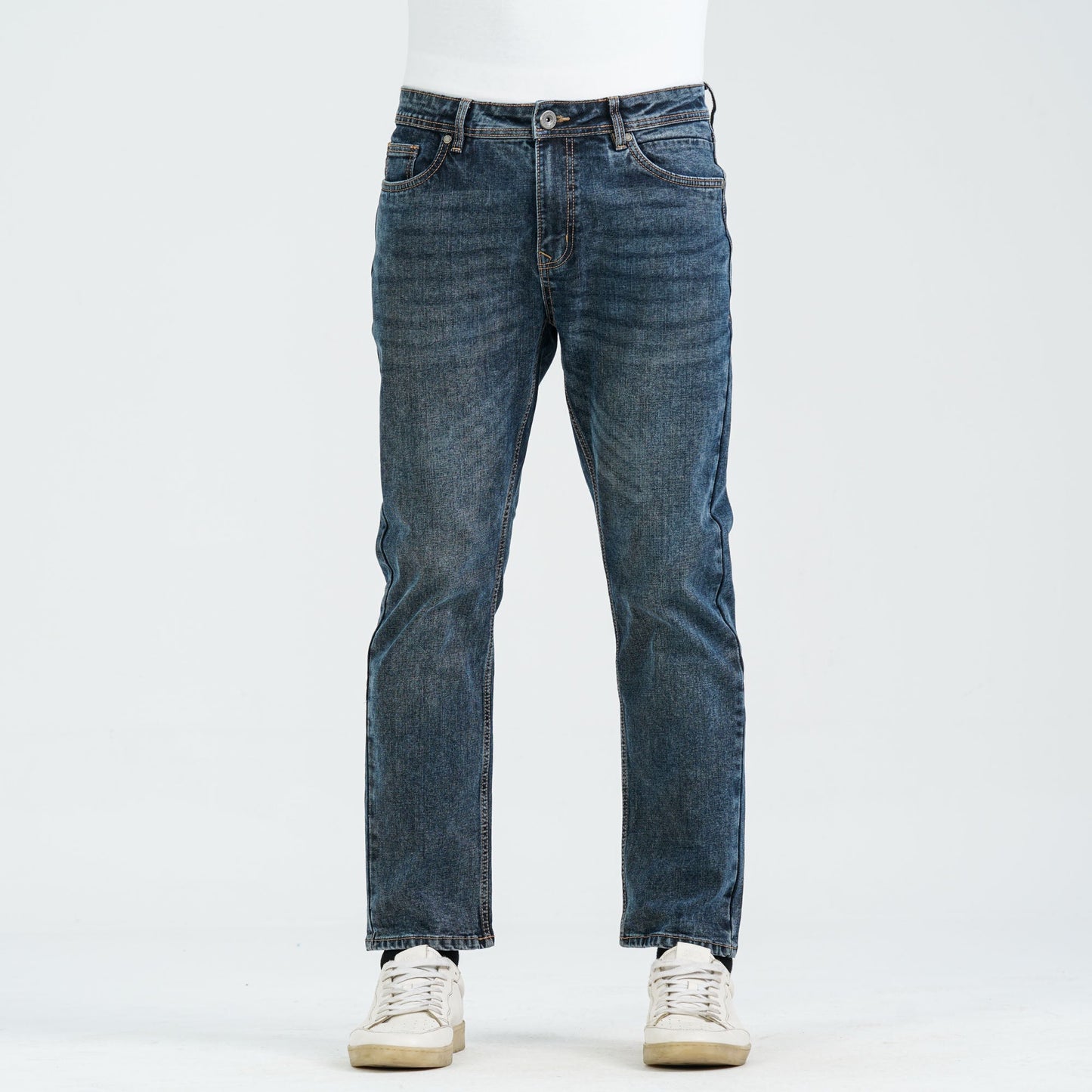 Men’s Mid Blue Cotton Denim Pant